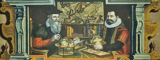 Titelbild eines Mercator-Hondius-Atlasses (Ausschnitt)